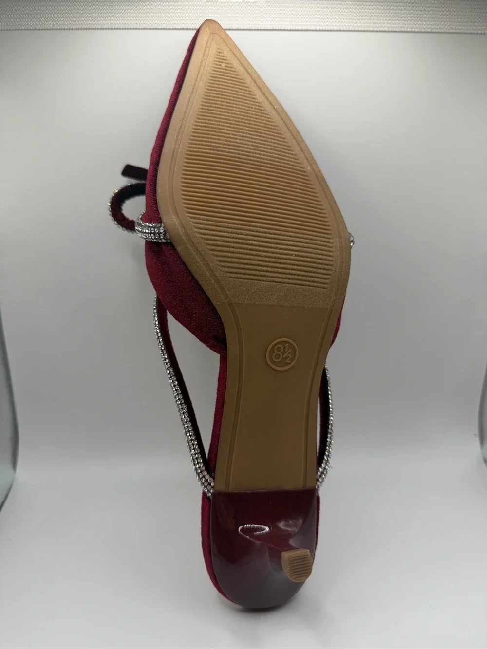 a new day Gwen Burgundy Velvet Heels